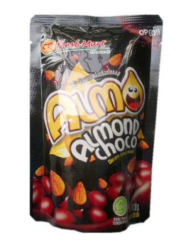 1 Packages Almo Almond Choco Chocolate Coated Almond Normal Size logo