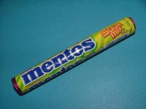 1 Roll Of Mentos Chewy Dragees Candy – Sour Mix – Made In Thailand logo