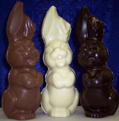 10 Inch Dark Chocolate Hollow Easter Bunny logo