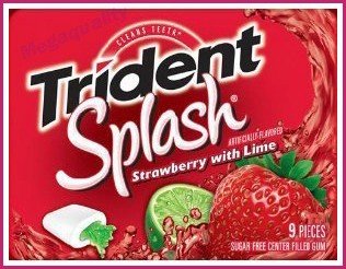 10 Pack Trident Splash Strawberry Whit Lime Flavor Sugar Free Gum Free Shipping From Thailand logo