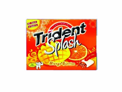 10 Pack Trident Splash Sugar Free Gum – Mango Sunrise – Limited Edition logo