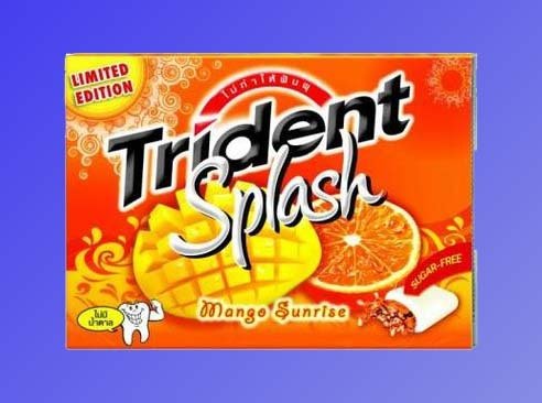 10 Pack Trident Splash Sugar Free Gum – Mango Sunrise – Limited Edition Free Shipping From Thailand logo