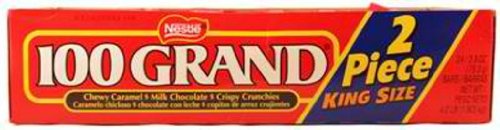 100 Grand King Size 2pcs Caramel Chocolate Bar 24ct logo