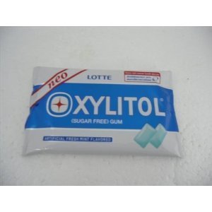 10x Neo Lotte Xylitol Chewing Gum Sugar Free Fresh Mint Made In Thailand logo