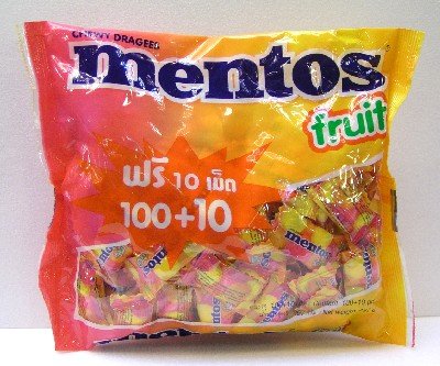 110 Pcs Mentos Fresh Orange Flavoured Chewy Dragees Candy logo