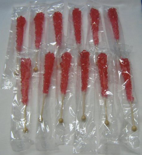 12 Dryden & Palmer Rock Candy Swizzle Sticks Strawberry Flavor logo