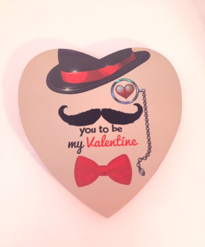 12 Geek Love Milk Chocolate Foiled Hearts Valentine Candy Heart Box logo