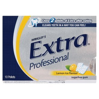 12 Pack Dentyne Extra Professional Sugar Free Lemon Ice Flavored Chewing Gum 14g logo