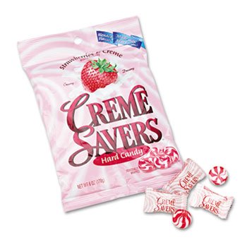 12 Pack Strawberry Cr Me Savers Hard Candy, 6oz Pack By The Wrigley Company (catalog Category: Office Maintenance, Janitorial & Lunchroom / Food & Beverage / Food) logo