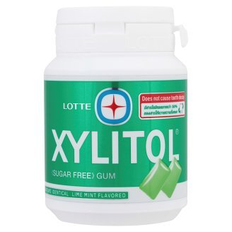 12 Packs Of Lotte Xylitol Sugar Free Chewing Gum Lime Mint 61g. Low Price logo