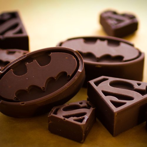 (1/2lbs) Super Hero Milk Chocolate Assortment Batman Superman logo