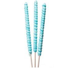 18 Inch Twist Whirly Lollipops 12 Units 3oz Blue & White logo