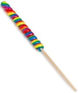 18 Inch Twist Whirly Lollipops 12 Units 3oz Rainbow logo