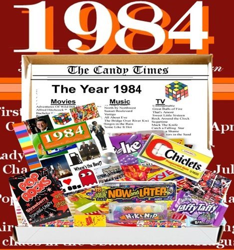 1984 30th Birthday Gift Basket Box Retro Nostalgic Candy From Childhood logo