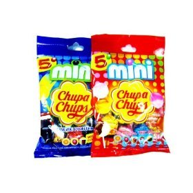 2 Bags Of Mini Lollipops Assorted Fruit Flavors Fruity & Tongue Painter logo