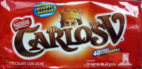 2 X Carlos V Nestle Mexican Chocolate Candy Bars 32 Pcs 22g Ea. logo