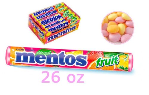 20 Packs Of Mentos Fruit Chewy Candy With Natural Flavours logo