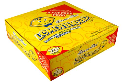 24 Boxes Of Ferrara Pan Lemonhead Lemon Head Candy logo