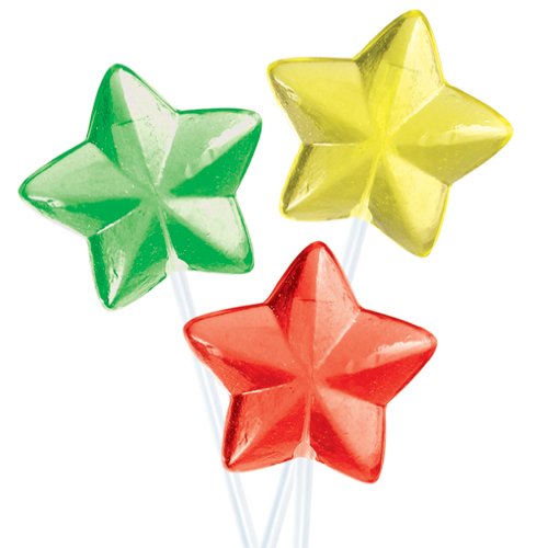 24ct Christmas Star Lollipops – Red, Green and Yellow logo