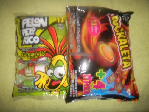 2pack Rockaleta Lollipop and & Pelon Pelorrico Push Up Mexican Candy logo