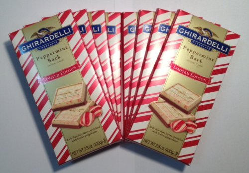 3.5 Oz. Bar Ghirardelli Milk Chocolate Peppermint Bark Limited Edition: 8 Pack logo