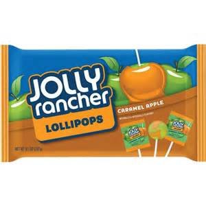 3 Bags Jolly Rancher Caramel Apple Lollipops Suckers logo