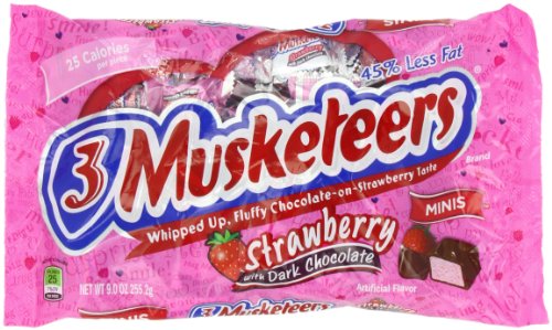 3 Musketeers Dark Chocolate Strawberry Minis, 9 Ounce logo