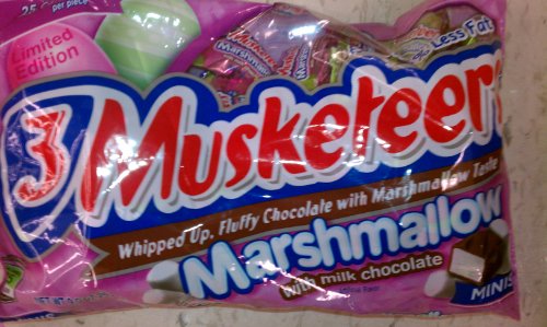 3 Musketeers Limited Edition Chocolate Marshmallow Whipped Up Fluffy 9 Oz Bag logo