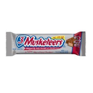 3 Musketeers Multi-piece Candy Bar, 3.28 ounce Package (Pack of 24) 3 Musketeers logo