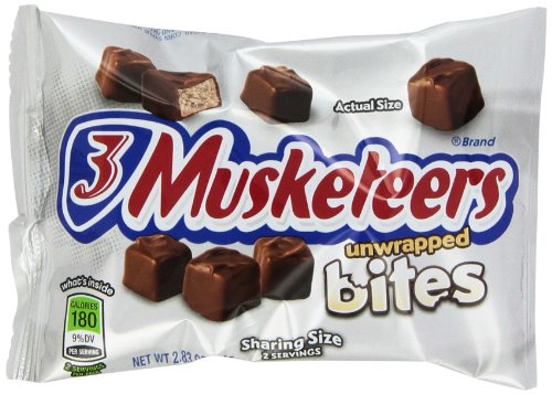 3 Musketeers Unwrapped Bites Candy Bar, 2.83 Ounce (Pack of 12) logo