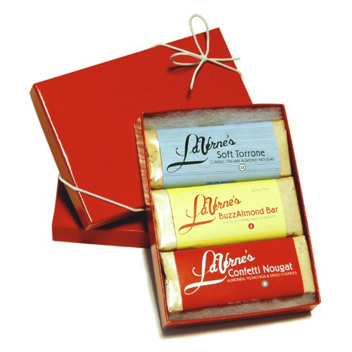 3 Pack Gift Box Laverne’s Torrone Variety Pack Nougat Bars (3oz Each) logo