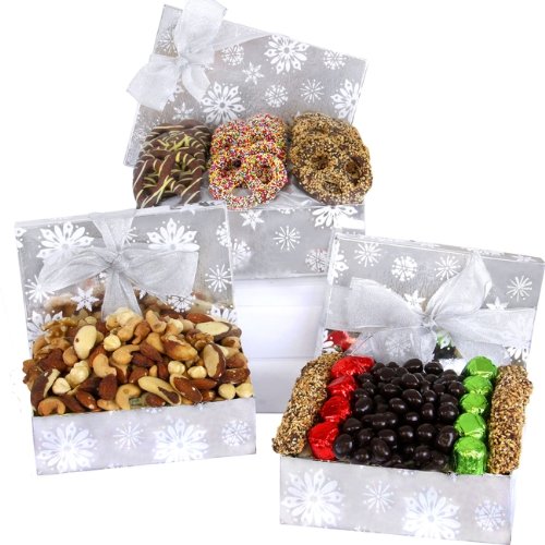 3 Tier Tower Filled With Delicious Roasted Nuts & Chocolate Holiday Gift Boxes logo