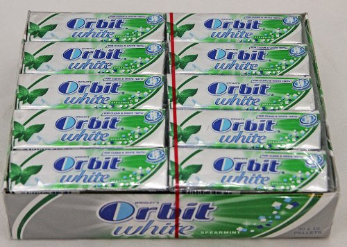 30 Packs Wrigleys Orbit White Spearmint Chewing Gum logo