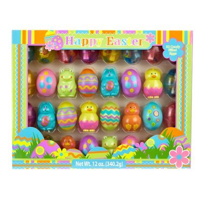 32 Assorted Shapes Easter Eggs Filled With Candy (32 Candy Filled Eggs Now and Later,smarties and Double Bubble Gum) logo