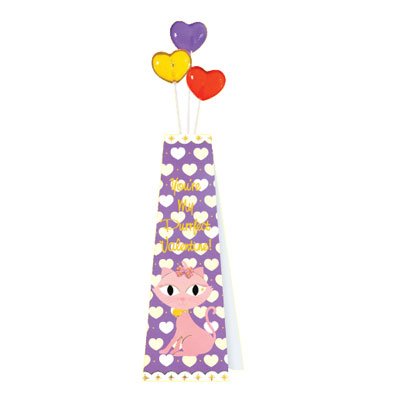 3ct Purrrfect Valentine Card W/pops logo