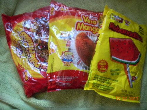 3pack Vero Revanadita(watermelon) Mango and Rellerindo Mexican Candy logo