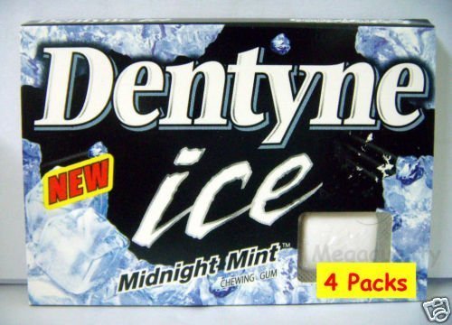 4 Pack Dentyne Ice Midnight Mint Chewing Gum Fresh Cool Made In Thailand logo