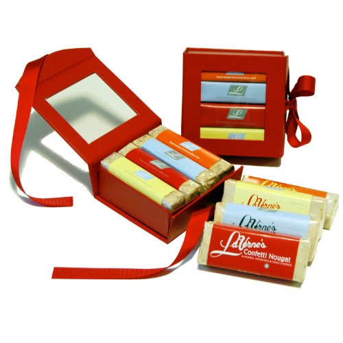 4 Pack Gift Box Laverne’s Torrone Variety Pack Nougat Bars (3oz Each) logo
