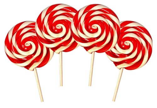 4 Peppermint Candy Lollipop Hammonds Handmade 4 Oz White/red logo