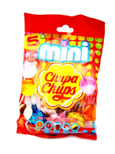 5 Mini Lollipops Fruit Assorted Flavor Orange Strawberry Cola logo