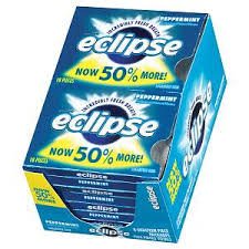 50% More Wrigley’s Eclipse Mints Peppermint Artifically Flavored Sugar Free Gum – 8/18 Piece Packages (144 Pieces Peppermint Total) logo