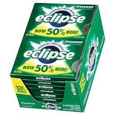 50% More Wrigley’s Eclipse Mints Spearmints Artifically Flavored Sugar Free Gum – 8/18 Piece Packages (144 Pieces Total) logo