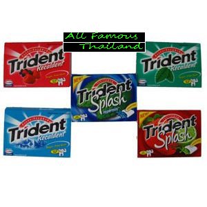 5pck Trident Recaldent Mix Flavored Sugar Product Of Thailand logo