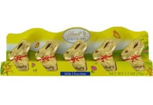 5pk Mini Gold Easter Bunnies logo