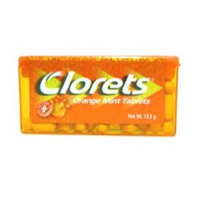 6 Boxes Of Clorets Refreshing Flavored Tablet- Orange Mint logo