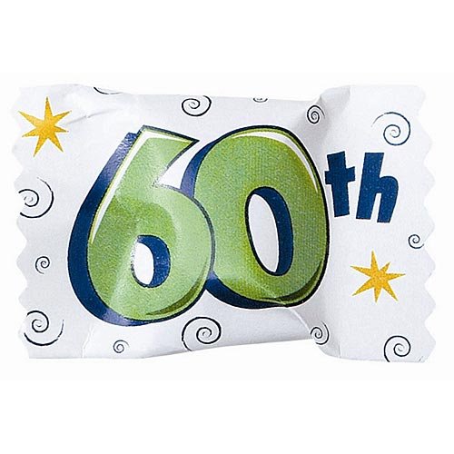 60th Birthday Party Mints (50 Pack) logo