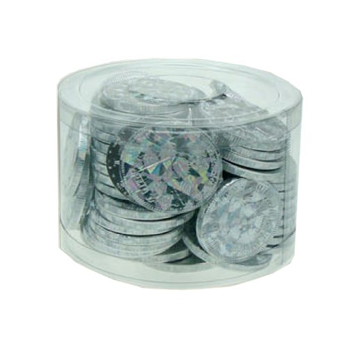 70 In A Tub Nut Free Holographic Foil Wrap Hanukkah Chocolate Gelt Coins – Parve logo