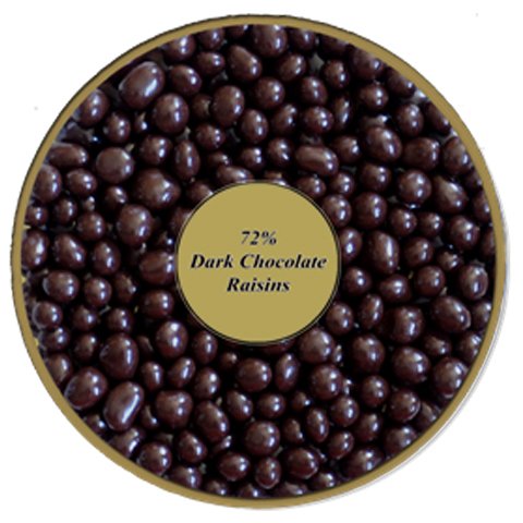 72% Dark Chocolate Covered Raisins logo