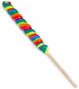 9 Inch Twist Lollipops 12 Units 1oz Rainbow logo