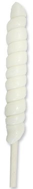 9 Inch Twist Whirly Lollipops 12 Units 1oz White logo